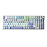 Aula F99 Pro Tri-Mode 96% 100-Key Gasket-Mounted Mechanical Keyboard with Knob (Star Vector Switch) (Light Blue/White/Purple)