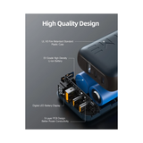 Voltme Hypercore 10K TRIO Power Bank 10000mAh | 35W Fast Charging | USB-C/USB-A/Dual Port | Built-in Cable | Slim & Compact