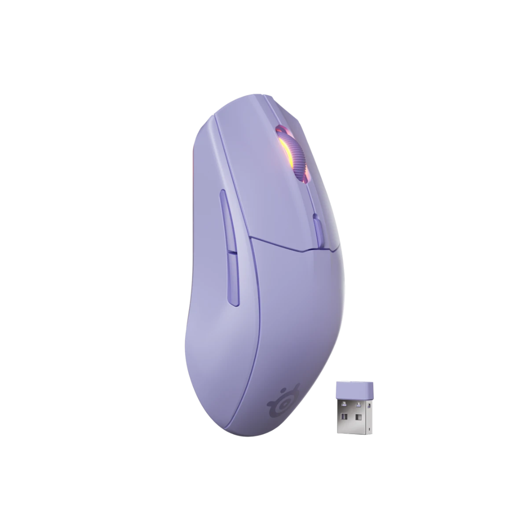 SteelSeries Rival 3 Gen 2 18K DPI Optical Sensor Lightweight Comfortable Wireless Gaming Mouse ( Aqua 62526 | Lavender 62525 )