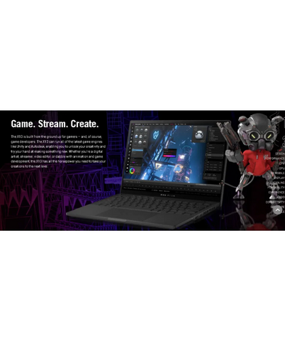 Asus ROG Flow X13 GV302XU-MU012W Gaming Laptop (Off Black) | 13.4” QHD+ 165Hz | Ryzen 9 7940HS | 16GB RAM | 1TB SSD | RTX 4050 | Windows 11 Home | ROG Impact Gaming Mouse | Stylus Pen | ROG Flow Sleeve