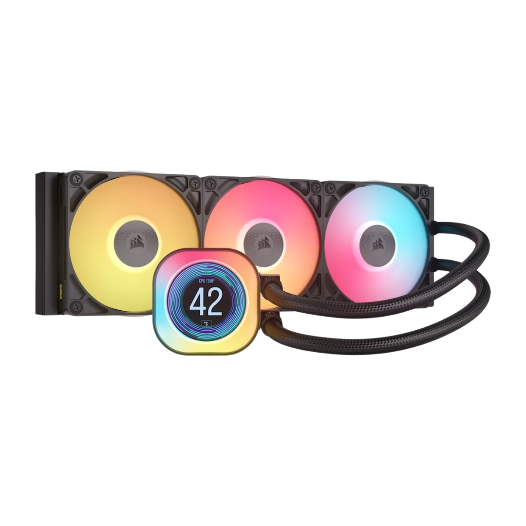 Corsair iCue Link Titan 360 LCD RX LCD AIO Black Extreme Performance 360mm RGB Liquid CPU Cooler CW-9061023-WW