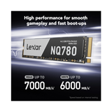 Lexar NQ780 512GB M.2 NVMe SSD Gen4x4 2280 PCIe 6500MB/s Read LNQ780X512G-RNNNG