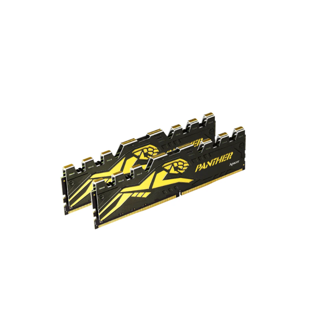 Apacer Panther Golden 32GB Dual DDR4 3200MHz 1.35V OC w/ HeatSink Desktop Memory RP-K2 AH4U32G32C28Y7GAA-2