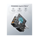 Voltme Revo 65 EVO Bundle | 65W GaN USB-C + USB-A Fast Charger | Triple Port Compact Adapter – US Plug | High-Speed Charging for Phone, Tablet, Laptop V2069