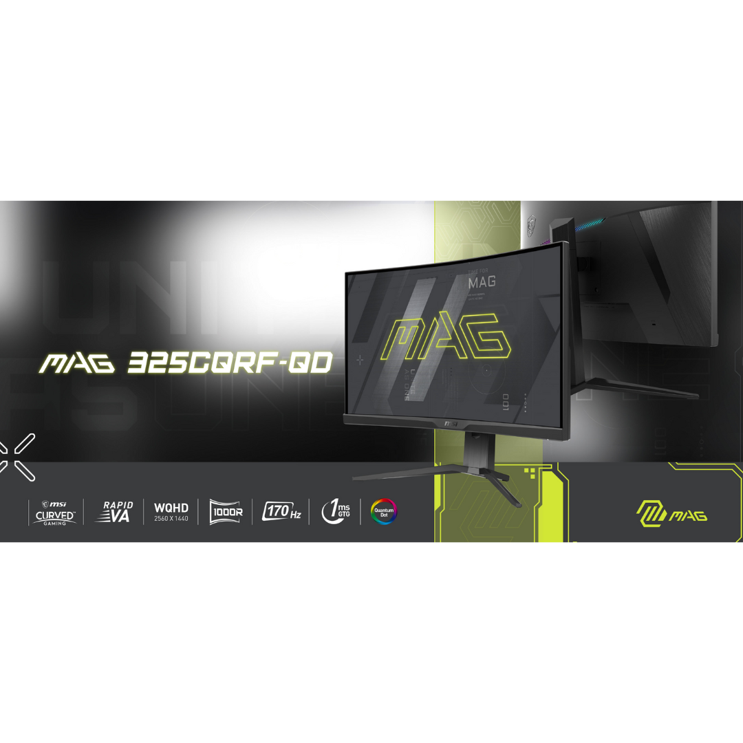 MSI MAG 325CQRF 31.5" Curved VA 240Hz WQHD 2560X1440 1ms Rapid Gaming Monitor