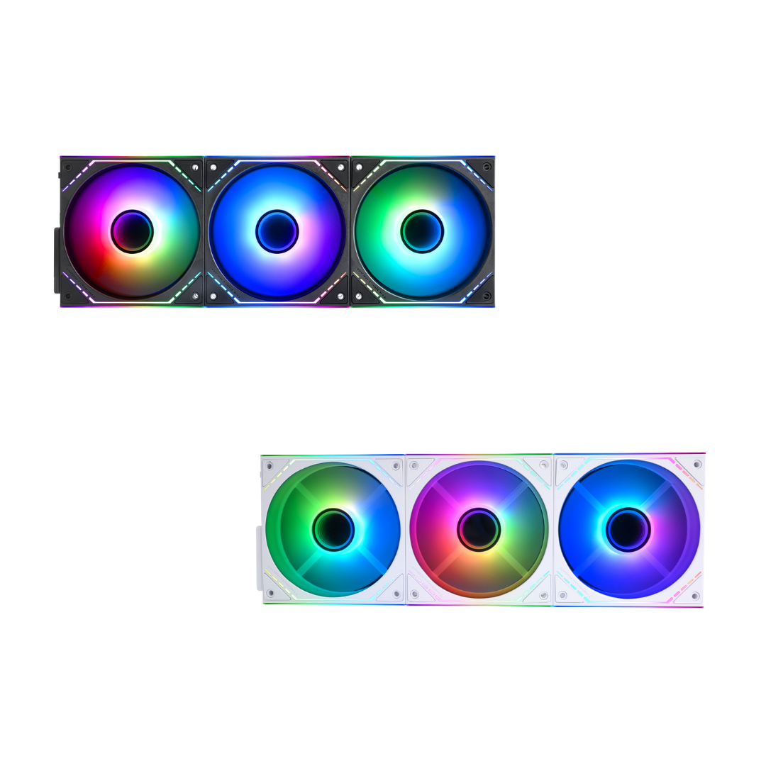 Thermalright TL-M12Q-S X3 3-Pack ARGB Block Splicing Fan (Black | White)