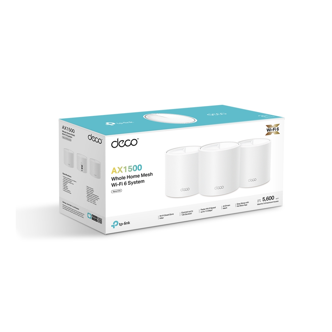 TPLink Deco X10 3-pack AX1500 Whole Home Mesh Wi-Fi 6 System