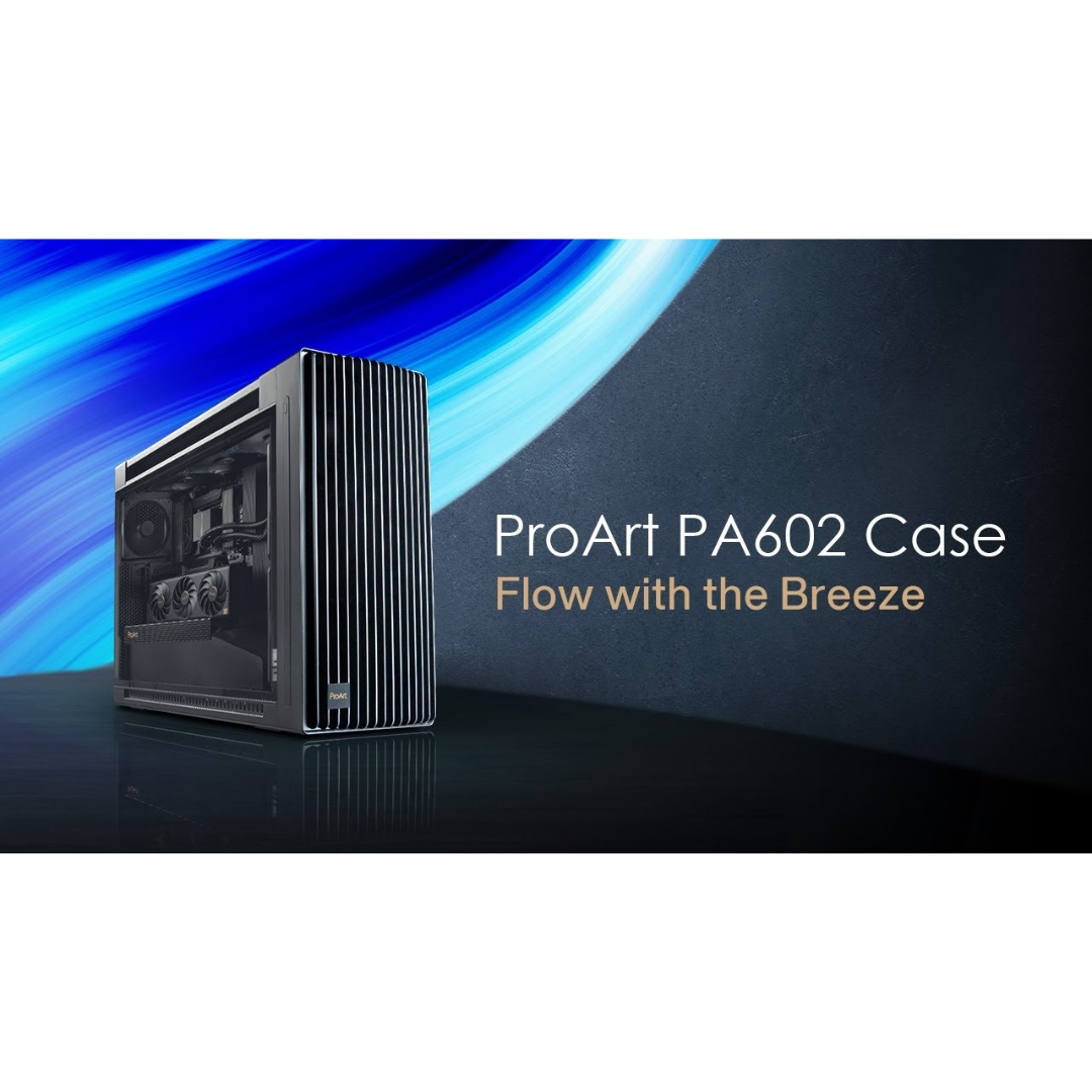 Asus Proart PA602 Black E-ATX Case with 3Fans 1x140mm + 2x200mm