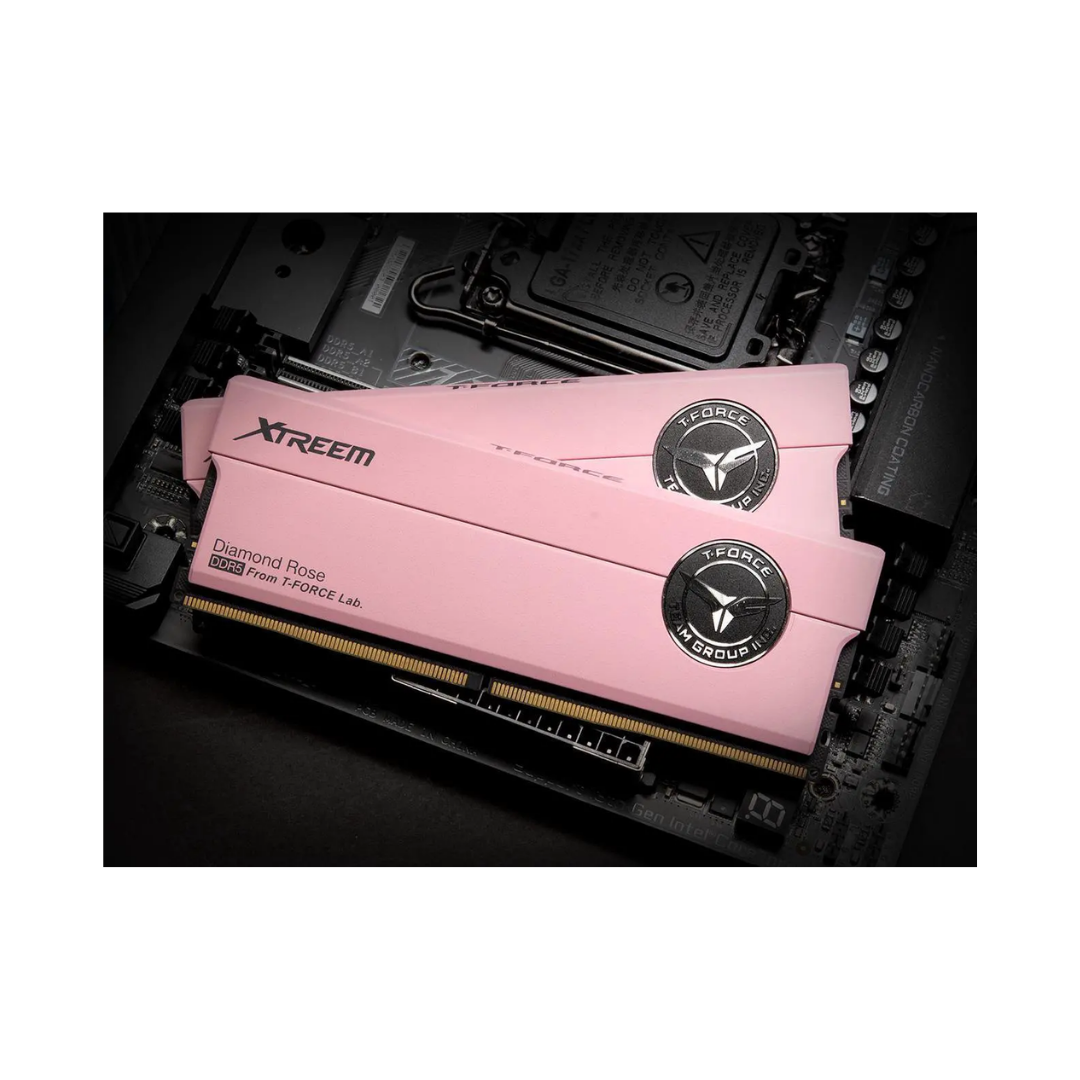 T-Force Delta 32G Dual Pink DDR5 7200MTs CL34 FFPD532G7200HC34ADC01 Desktop Memory