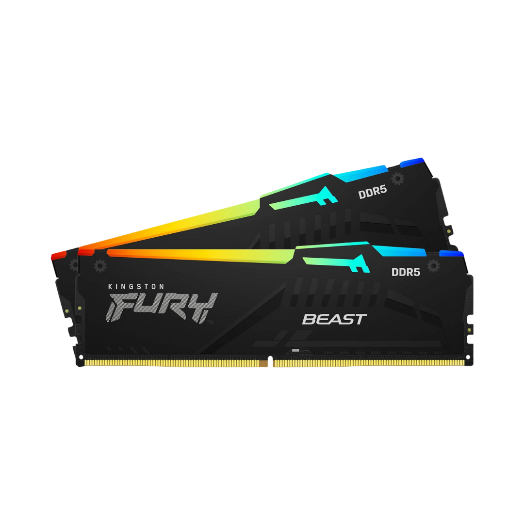 Kingston Fury Beast RGB 32GB (2x16GB) DDR5 5600MT/s CL40 KF556C40BBAK2-32 Desktop Memory