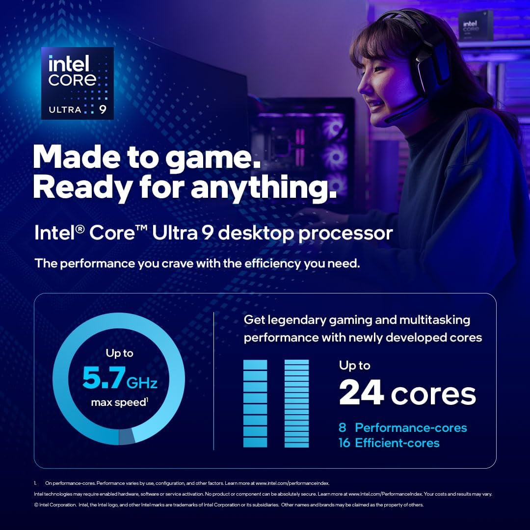 Intel Core Ultra 9 285K 8P+16E 3.20-5.70GHz, 40+36MB Cache Processor