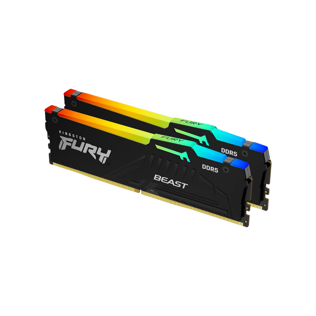 Kingston Fury Beast 64GB 32Gx2 DDR5 6000MTs KF560C36BBEAK2-64 Desktop Memory