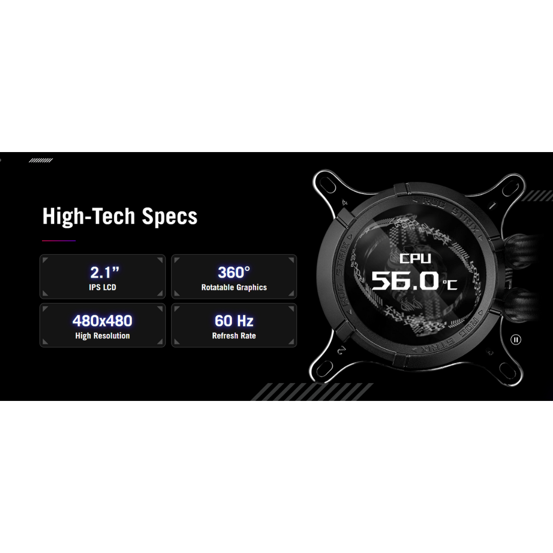 Asus ROG Strix LC III 360 ARGB LCD CPU Liquid Cooler (Black | White)