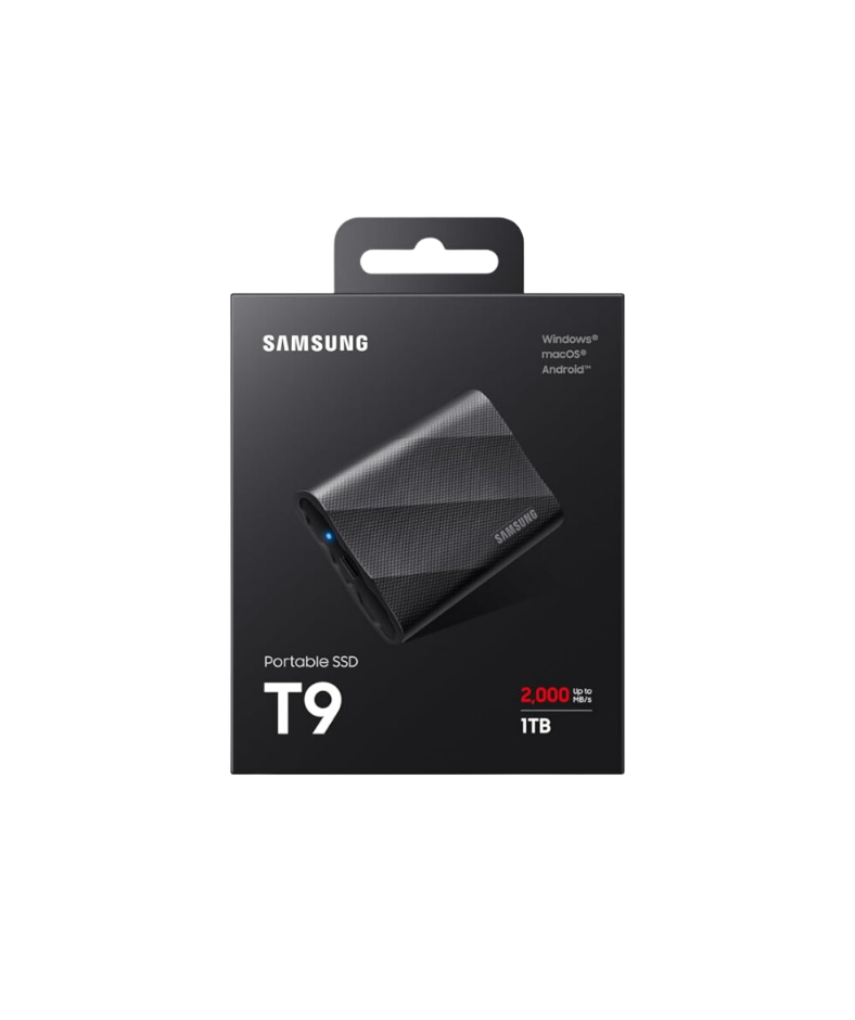 Samsung T9 Portable 1TB SSD Black USB 3.2 Gen 2X2 Read/Write