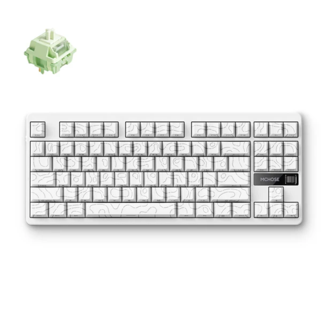 MCHOSE G87 Wireless Gasket Mount Mechanical Keyboard - 80% Layout, Tri-mode, 10000mAh Battery