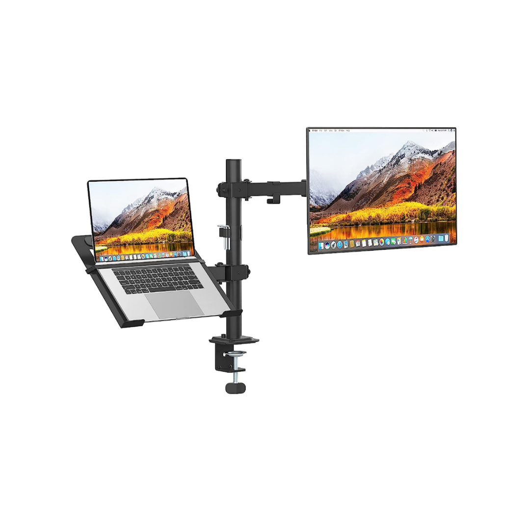 Inplay KMT-4 Dual Arm 2-in-1 Laptop Tray with 13-27" Monitor Mount