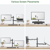 Inplay KMT-4 Dual Arm 2-in-1 Laptop Tray with 13-27" Monitor Mount