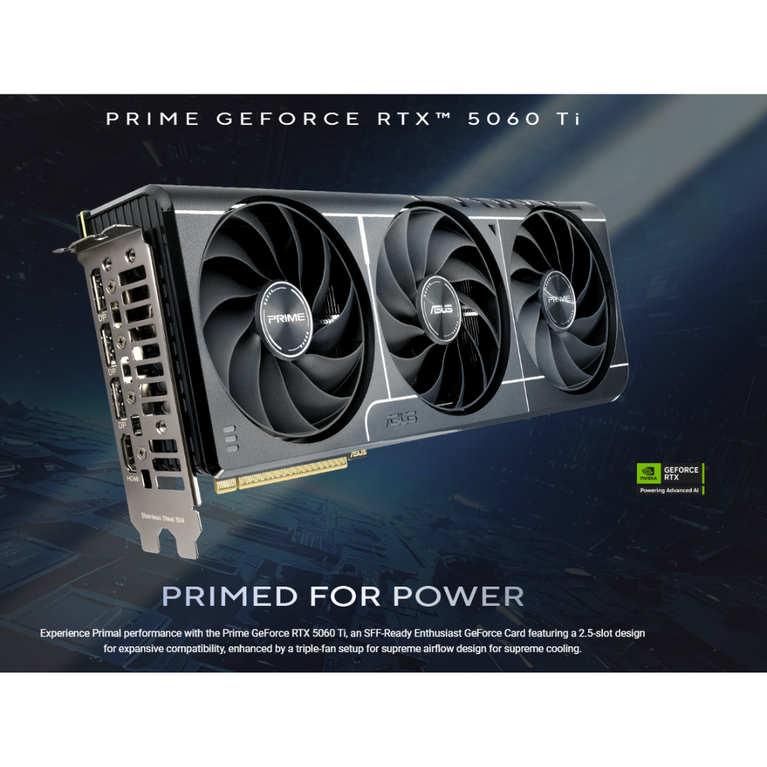 Asus Prime RTX 5060 TI OC 16GB PRIME-RTX5060TI-O16G Graphics Card