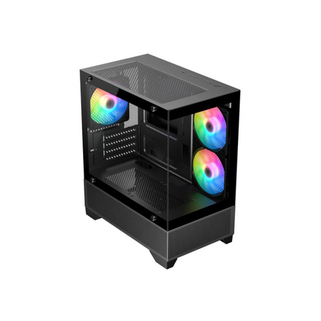 Trendsonic Eris TG Front & Side Panel Micro ATX Case w/ 3*120mm Fan
