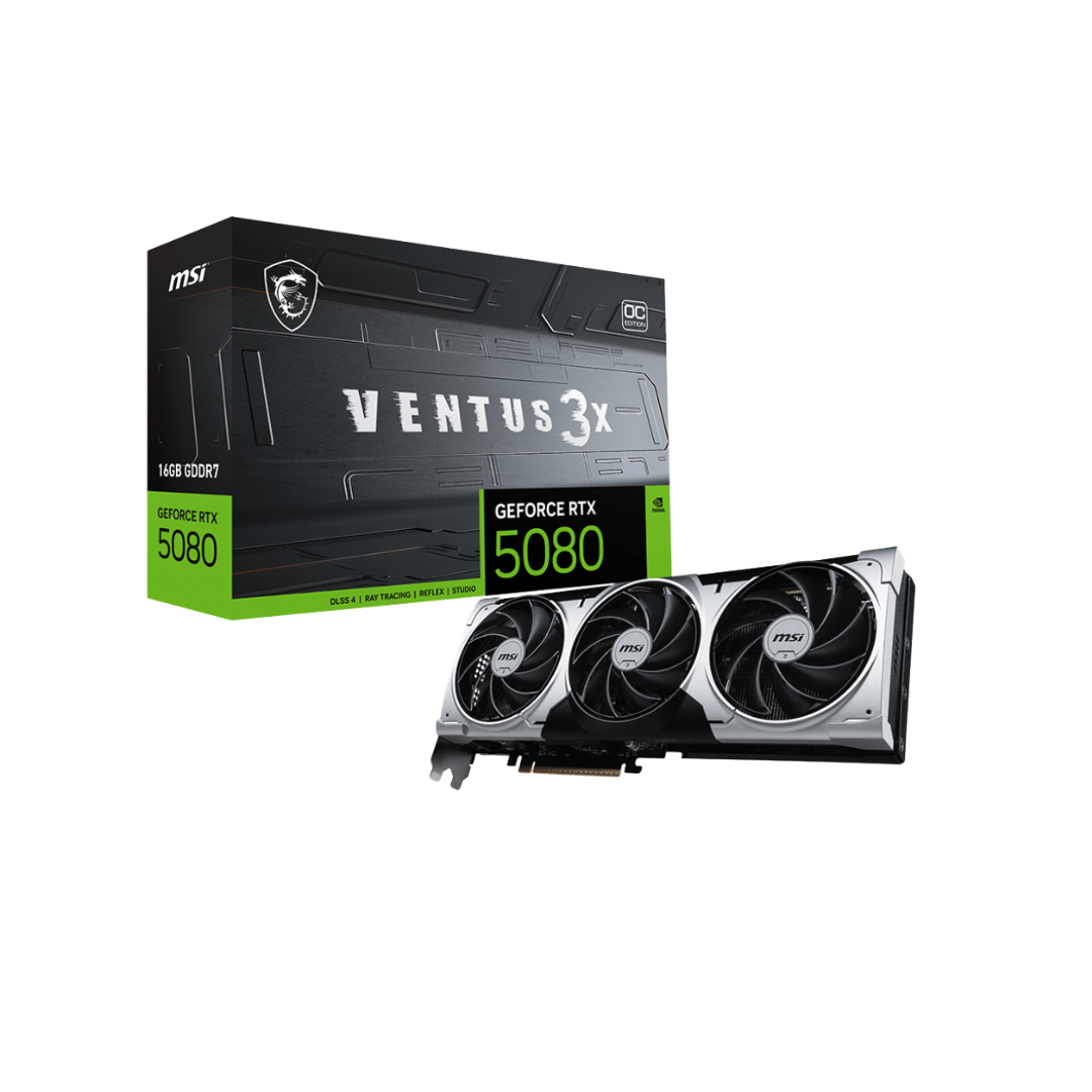 MSI Geforce RTX 5080 Ventus 3X OC Plus 16GB GDDR7 Graphics Card