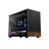 Gamdias Athena M4M Wood Mini Tower mATX TG Case w/ 3x120mm Fan