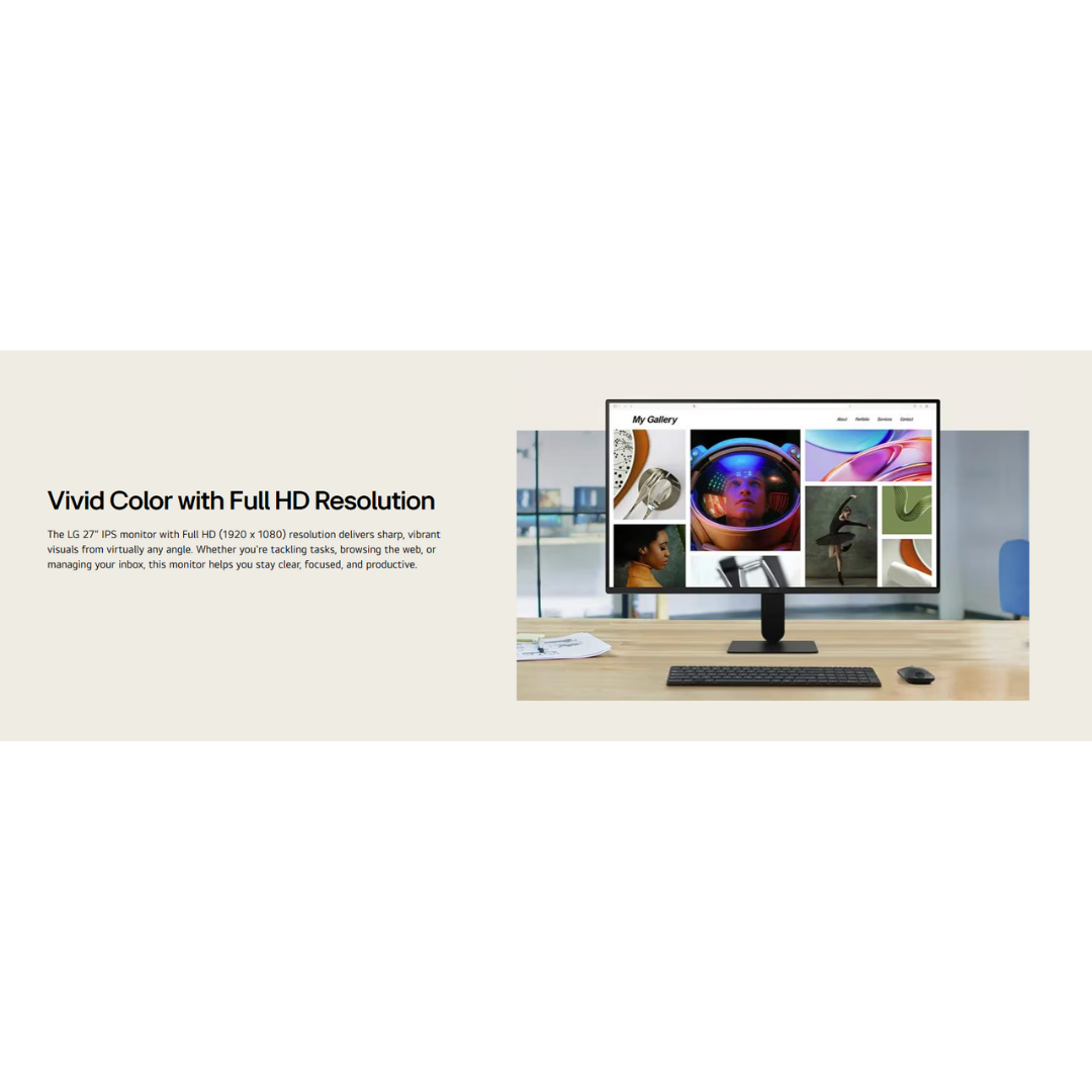 LG 27U411A-B 27" IPS 120Hz FHD 1920x1080 5ms GTG Monitor with Tilt Adjustment
