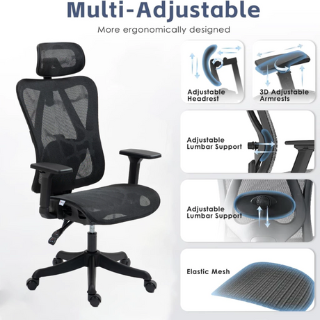 InPlay EF90-B Black Ergonomic Computer Chair