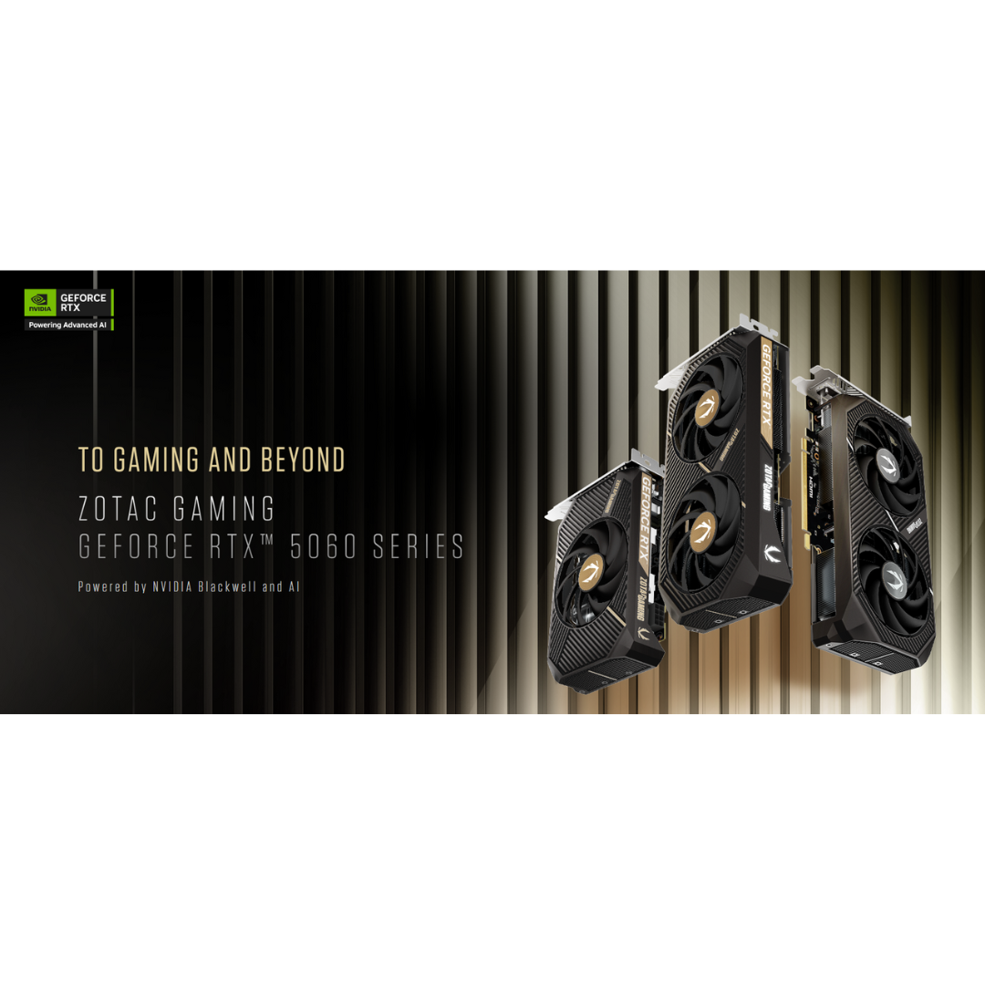 Zotac Gaming RTX 5060 8GB SOLO GDDR7 128Bit ZT-B50600G-10L Graphics Card