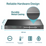 Tp-Link TL-SG1218MP 18-Port Gigabit Rackmount Switch with 16 PoE+