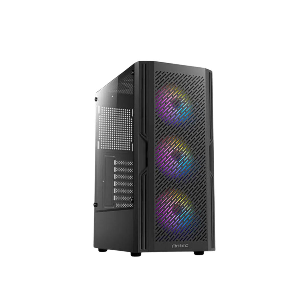 Antec AX20 Elite Black Mesh TG ATX Case w/ 4x120mm RGB Fan – DynaQuest PC