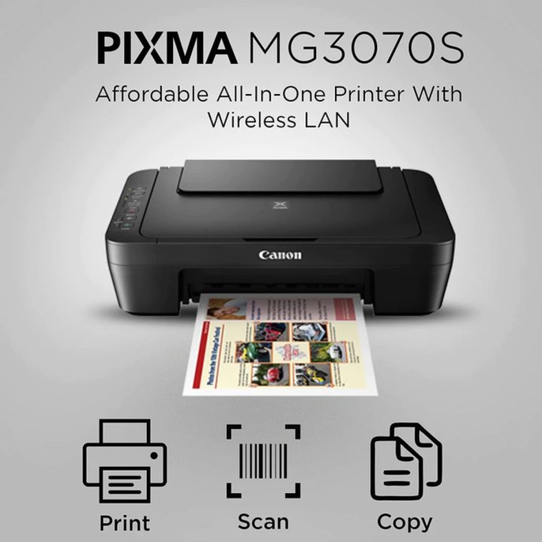 Canon Pixma MG3070s Compact Printer Wireless All-In-One