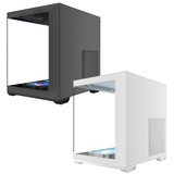 Okinos Mirage 4 ES Dual Chamber Mini-Tower mATX TG Gaming PC Case w/ 3x120mm ARGB (Black | White)