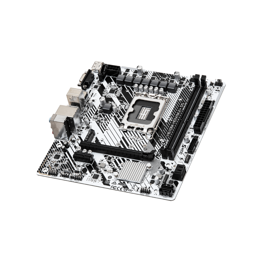 ASRock H610M-HDV/M.2+ White D5 LGA1700 Motherboard