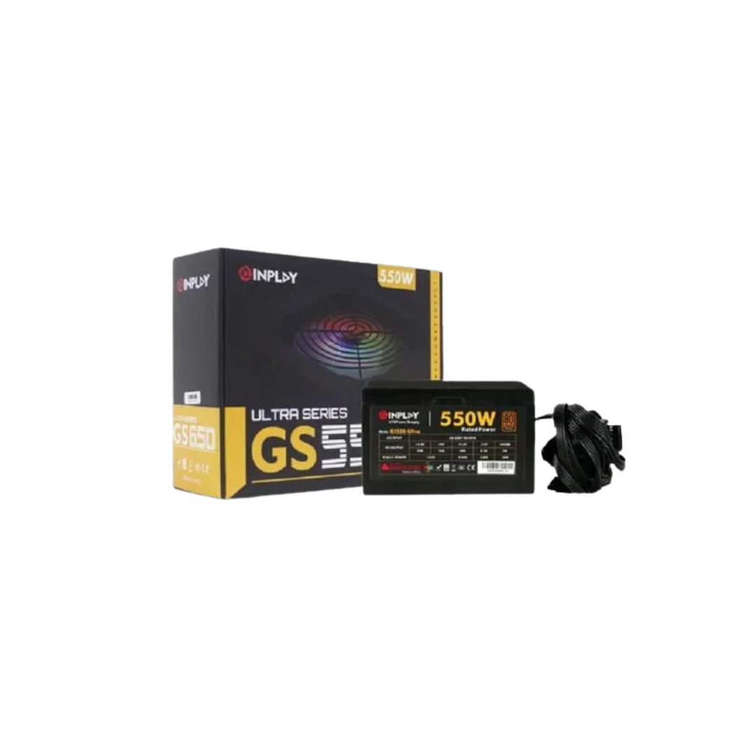 InPlay GS550 Ultra Black RGB 550W True Rated 80+ Bronze Power Supply