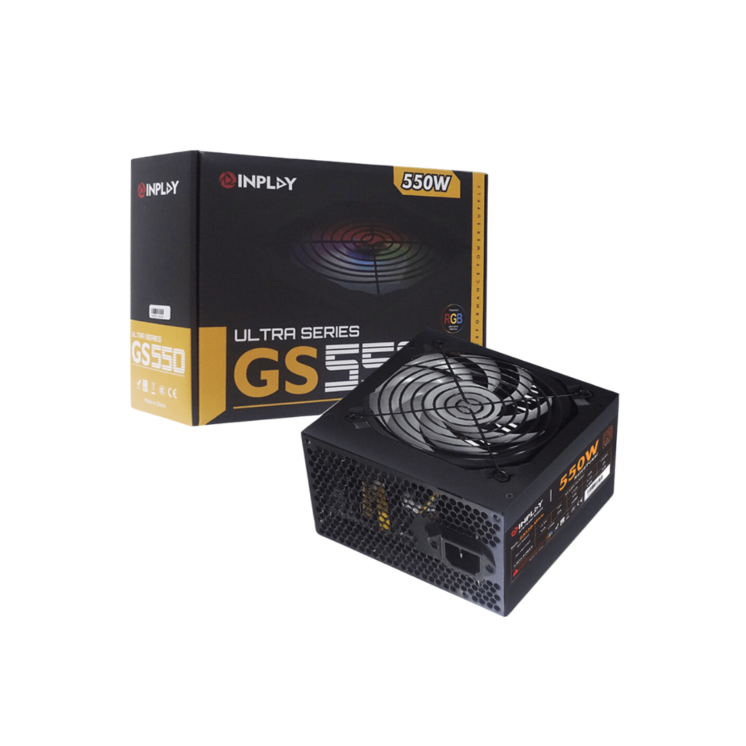 InPlay GS550 Ultra Black RGB 550W True Rated 80+ Bronze Power Supply