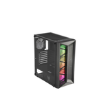 FSP CMT591A TG E-ATX Mid Tower PC Case + 4X120mm Fan