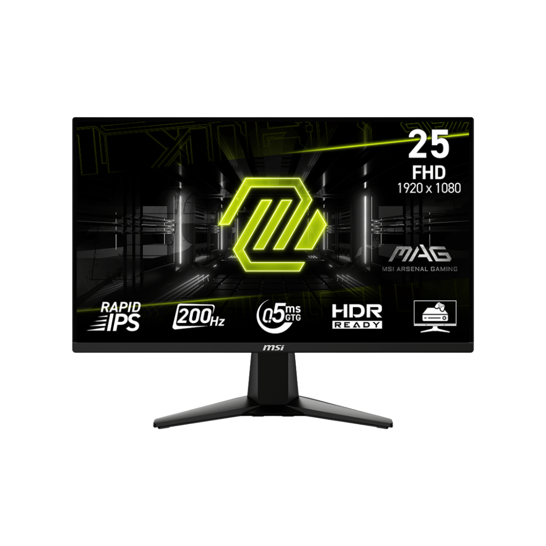 MSI MAG 255F E20 24.5" IPS 200Hz (1920x1080) 0.5ms GtG Rapid Gaming Monitor with Tilt Adjustment