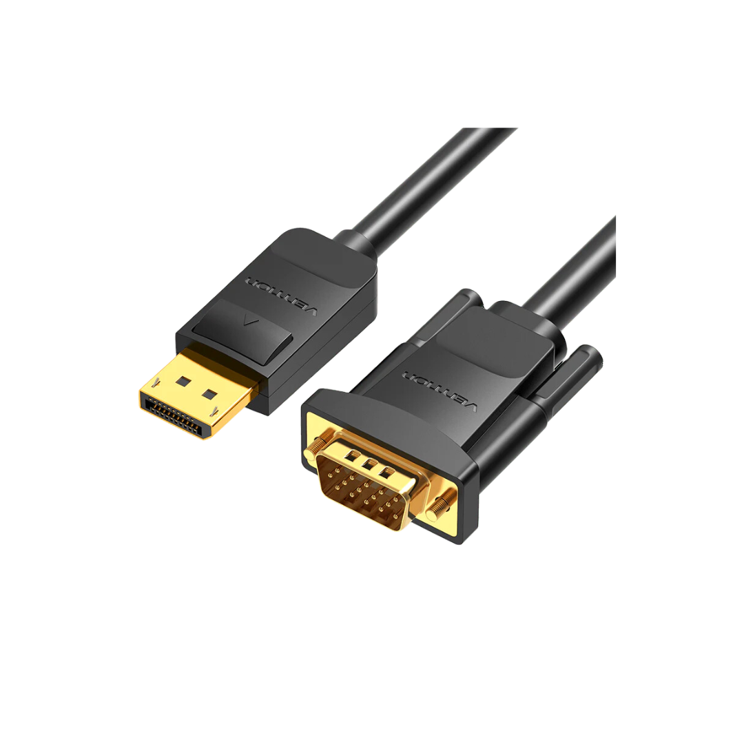 Vention Display Port to VGA Cable 1080p 60Hz 1.5mts for Computer TV Monitor Laptop Projector DP Male to VGA Male Cord HBLBG