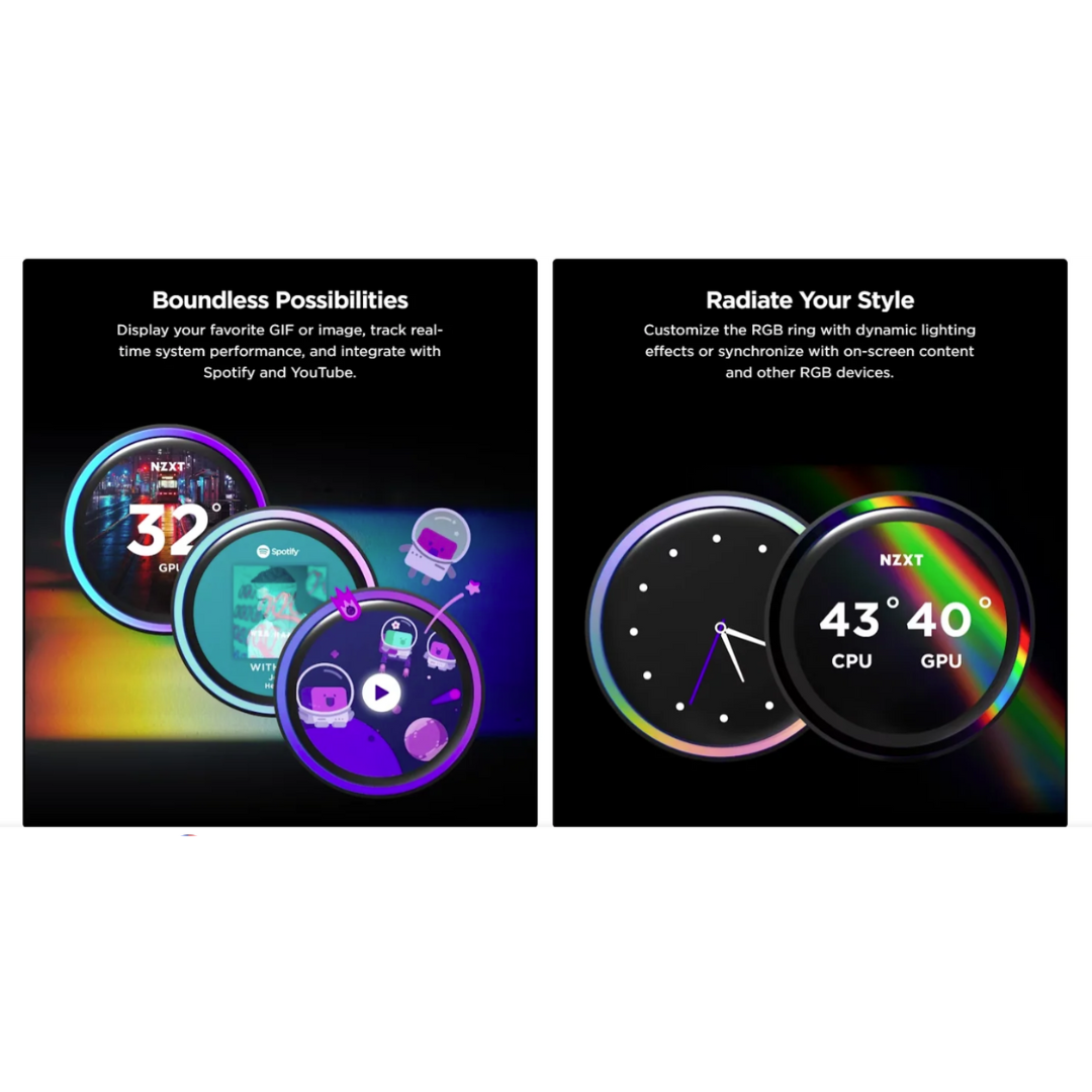 NZXT Kraken Elite 360 V2 RGB Black 360mm CPU AIO Cooler RL-KR36E-B2
