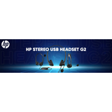 HP Stereo USB Headset G2 Black with Noice Cancelling Mic