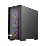 Okinos 612 ARGB Mid-Tower ATX TG Gaming PC Case w/ 4x120MM ARGB Fans