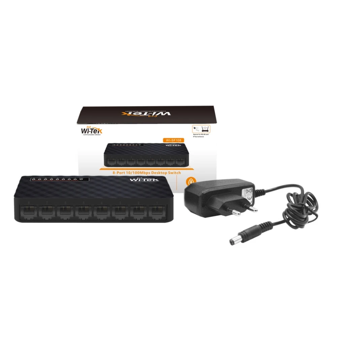 Wi-Tek WI-SF108 8 port 10/100mbps Desktop Switch
