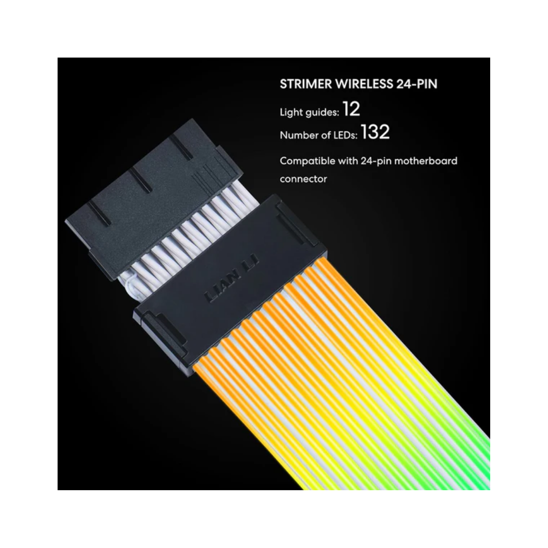 Lian Li Strimer Wireless 24P RGB 260mm Extension Cable with Controller PW24-1W-T BLACK
