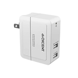 QICENT 2 Port USB Charger WA-2U-US ( Black WA-2U-US-BK / White WA-2U-US-WH )