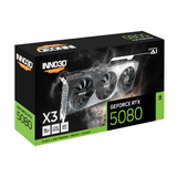 Inno3D GeForce RTX 5080 X3 16GB GDDR7 N50803-16D7-176068N Graphics Card