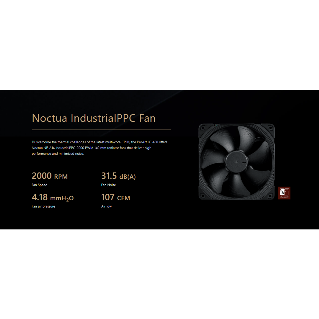 Asus Proart LC 420 CPU Liquid Cooler matte black