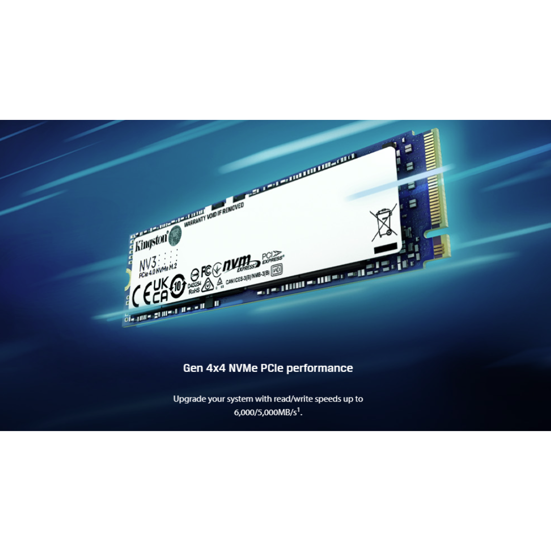 Kingston NV3 PCIe 4.0 NVMe M.2 Internal Desktop and Laptop SSD ( 1TB SNV3S/1000G - 2TB SNV3S/2000G )