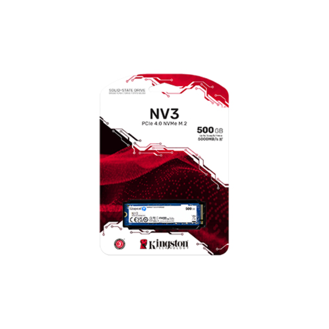 Kingston NV3 M.2 500GB NVMe PCIe 4.0 SSD SNV3S/500G