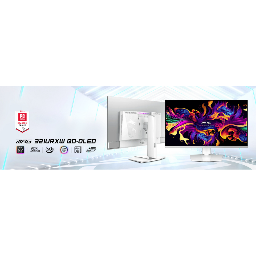 MSI MPG 321URXW QD-OLED White 31.5" 240Hz UHD 3840X2160 0.03 (GTG) G-Sync Compatible Gaming Monitor