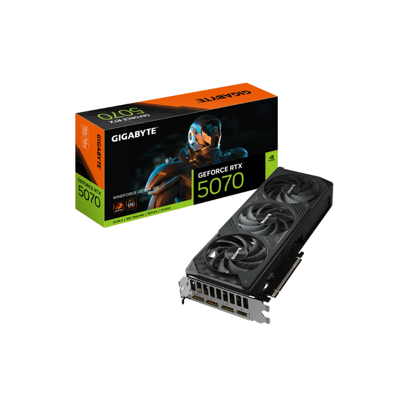 Gigabyte RTX 5070 Windforce OC SFF 12GB GV-N5070WF3OC-12GD Graphics Ca ...